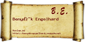 Benyák Engelhard névjegykártya